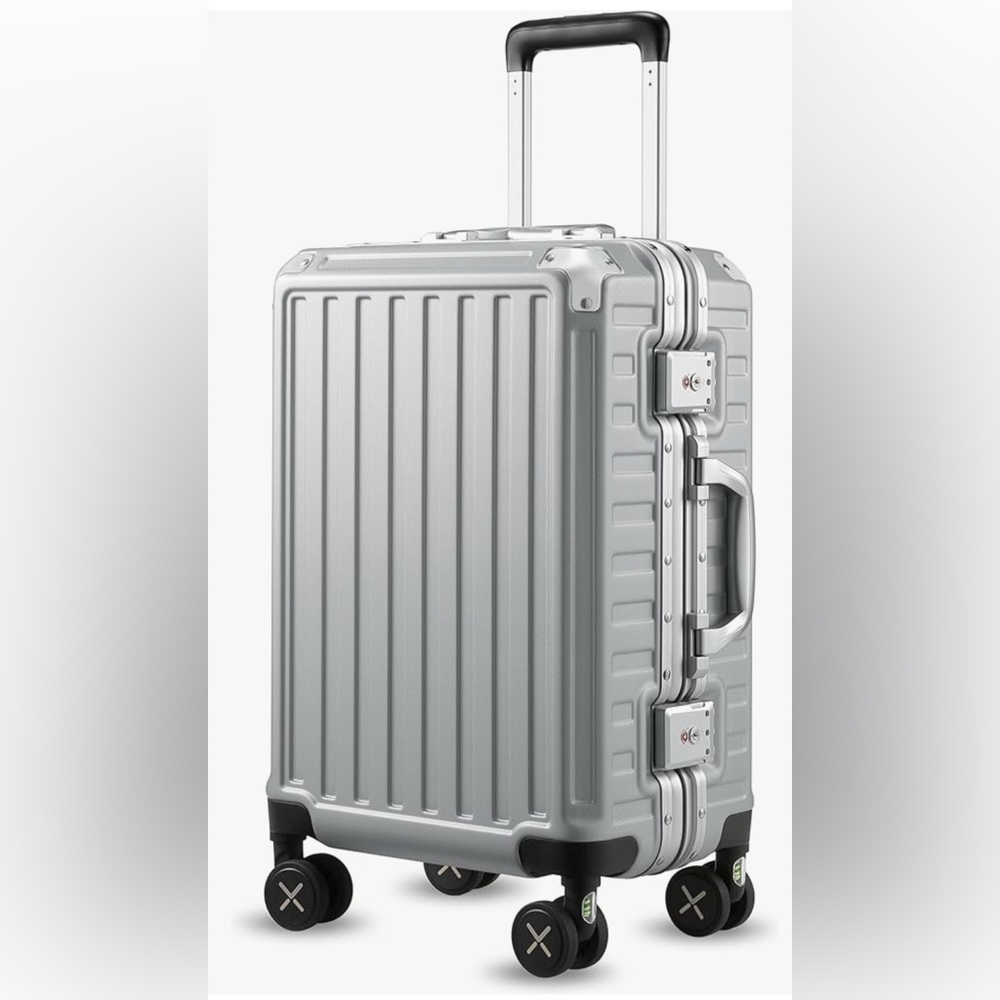 Aluminum Frame Rolling Carry On Hard Luggage - Picture 2 of 2